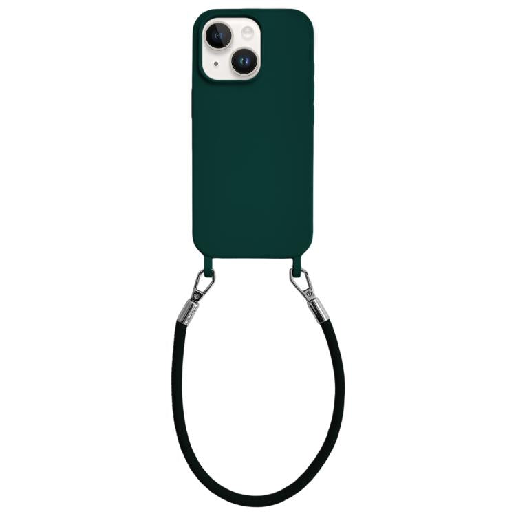 Custodia silicone antiurto con cordino per iPhone 14
