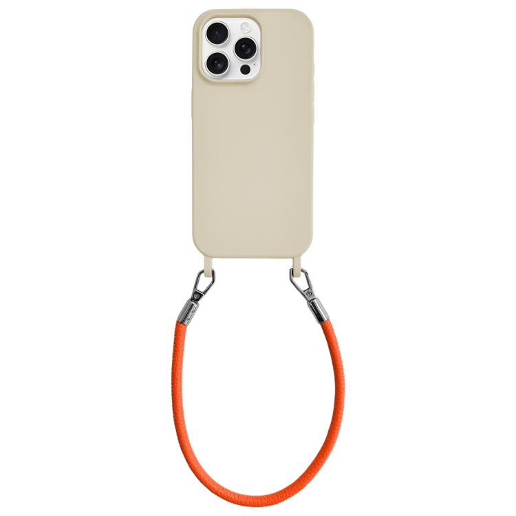 Custodia silicone antiurto con cordino per iPhone 14 Pro