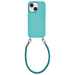 Custodia silicone antiurto con cordino per iPhone 13