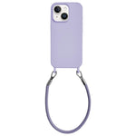 Custodia silicone antiurto con cordino per iPhone 13