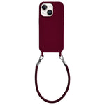 Custodia silicone antiurto con cordino per iPhone 13