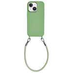 Custodia silicone antiurto con cordino per iPhone 13