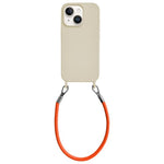 Custodia silicone antiurto con cordino per iPhone 13