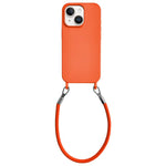 Custodia silicone antiurto con cordino per iPhone 13