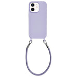 Custodia silicone antiurto con cordino per iPhone 12