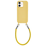Custodia silicone antiurto con cordino per iPhone 12