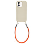 Custodia silicone antiurto con cordino per iPhone 12