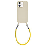 Custodia silicone antiurto con cordino per iPhone 12