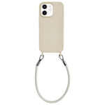 Custodia silicone antiurto con cordino per iPhone 12
