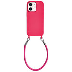 Custodia silicone antiurto con cordino per iPhone 11