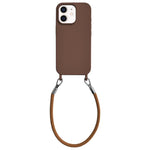 Custodia silicone antiurto con cordino per iPhone 11