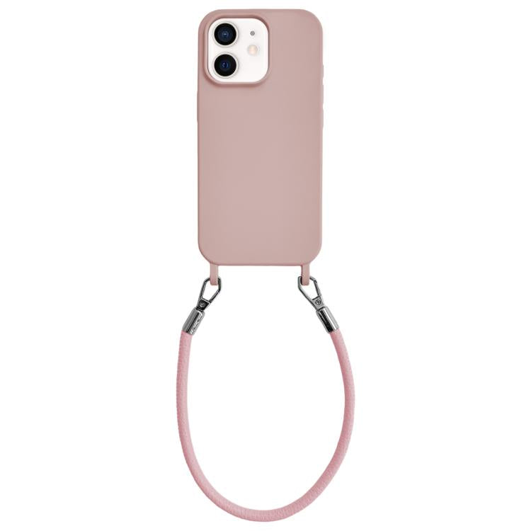 Custodia silicone antiurto con cordino per iPhone 11