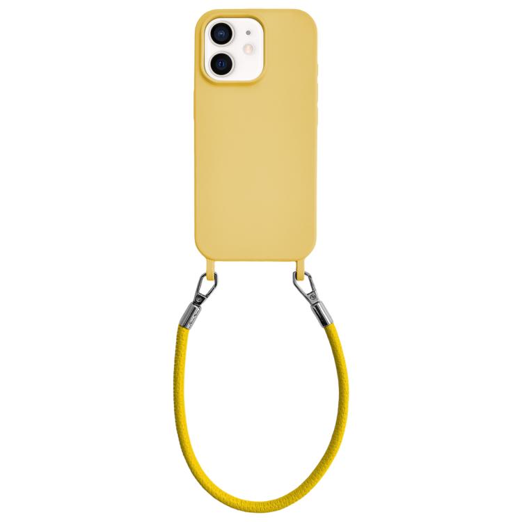 Custodia silicone antiurto con cordino per iPhone 11