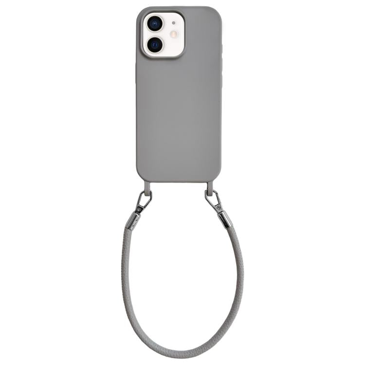 Custodia silicone antiurto con cordino per iPhone 11