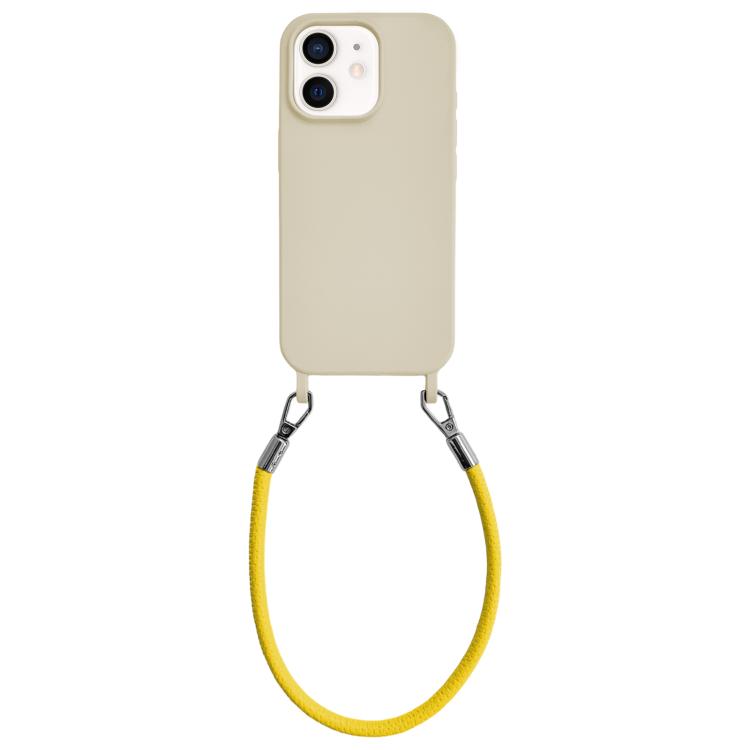 Custodia silicone antiurto con cordino per iPhone 11