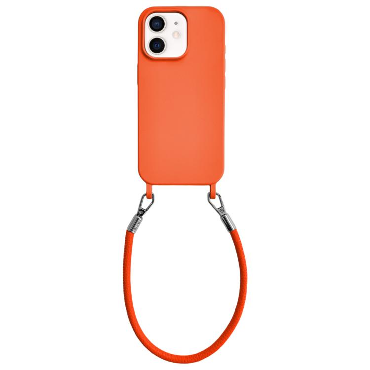 Custodia silicone antiurto con cordino per iPhone 11