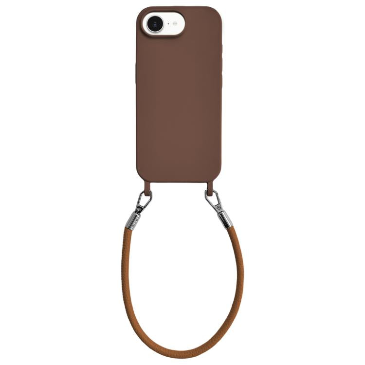 Custodia silicone antiurto con cordino per iPhone 17 Pro