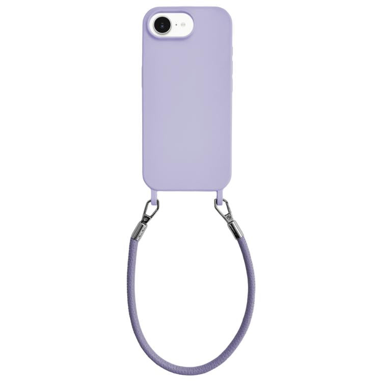 Custodia silicone antiurto con cordino per iPhone 17 Pro