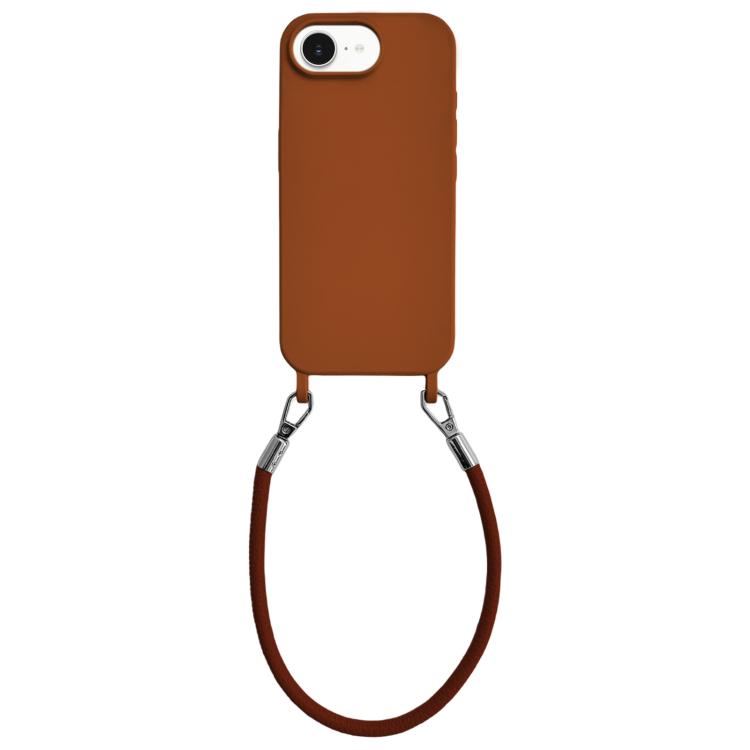 Custodia silicone antiurto con cordino per iPhone 17 Pro