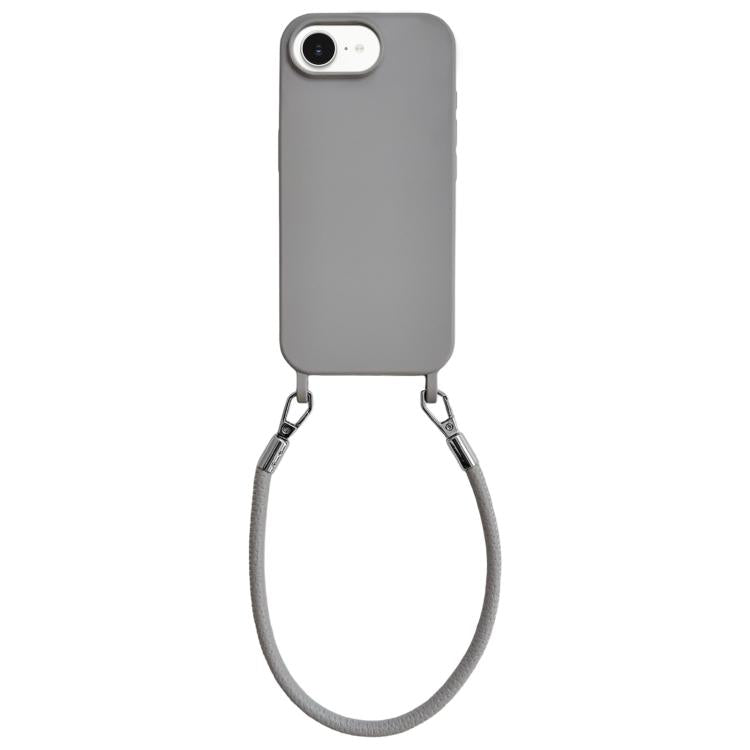 Custodia silicone antiurto con cordino per iPhone 17 Pro