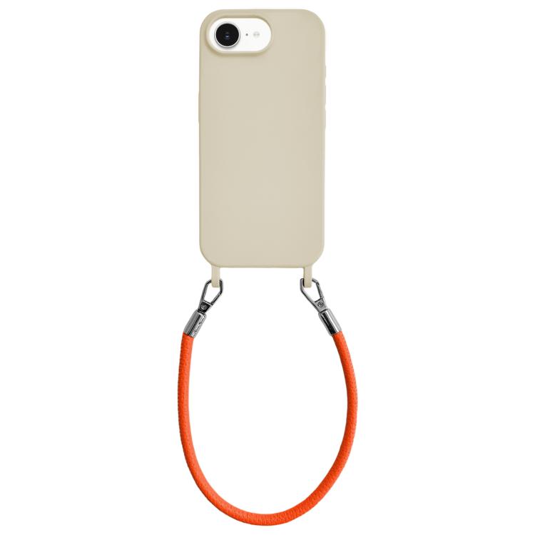 Custodia silicone antiurto con cordino per iPhone 17 Pro