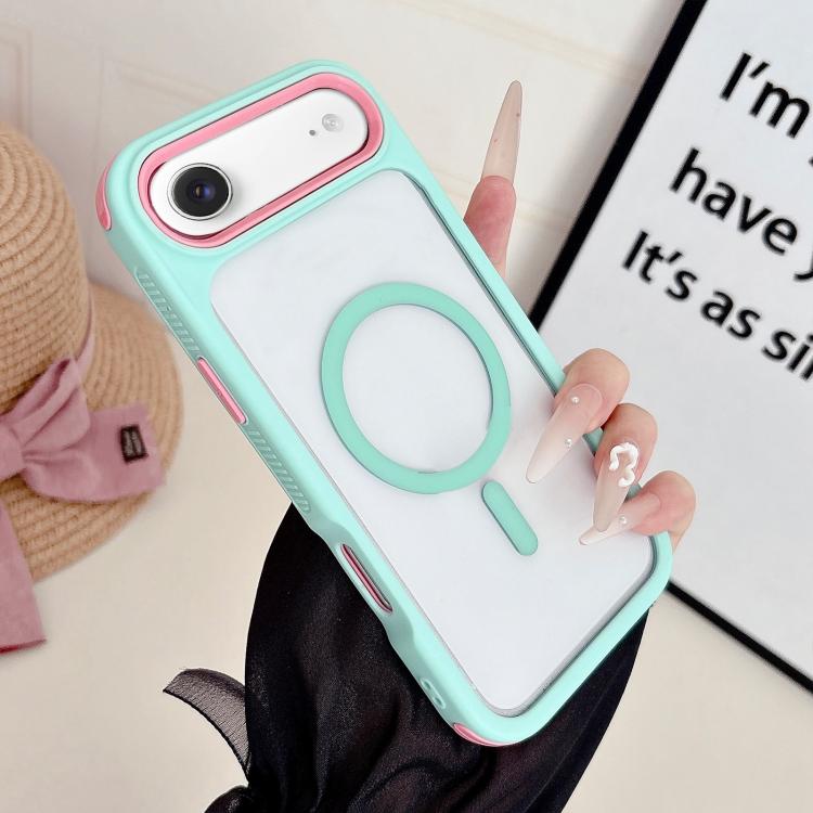 Custodia magnetica 3 in 1 per iPhone 17 in TPU e acrilico