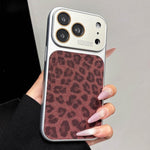Custodia leopardata glitterata per iPhone 17 Pro Max