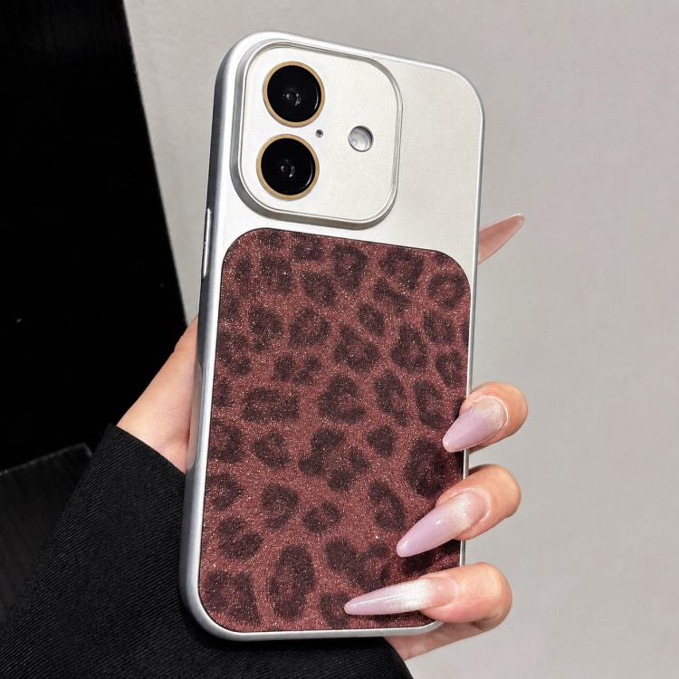 Custodia leopardata glitterata per iPhone 17 Pro Max