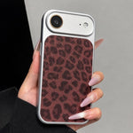 Custodia leopardata glitterata per iPhone 17 Pro Max