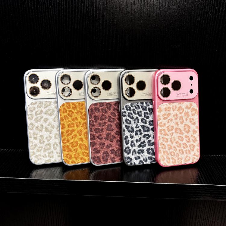 Custodia leopardata glitterata per iPhone 17 Pro Max