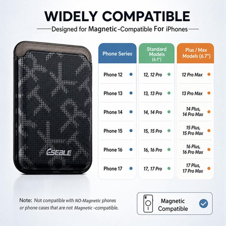 Porta carte magnetico in similpelle PU ESEBLE S8