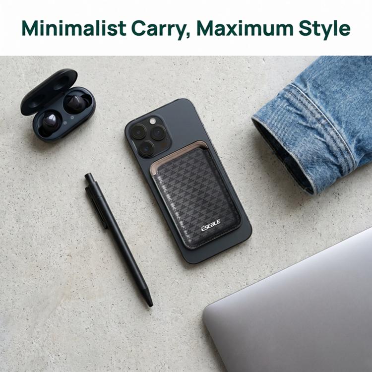 Custodia portacarte triangolare in similpelle PU con magneti