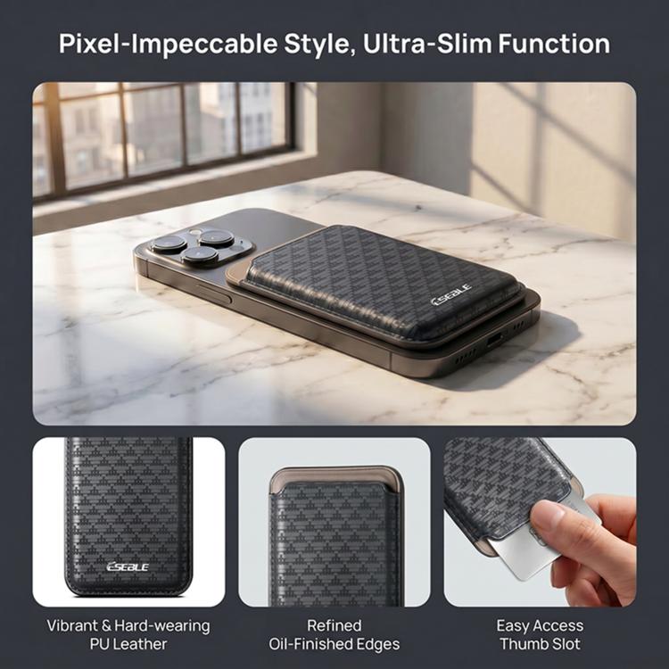 Custodia portacarte triangolare in similpelle PU con magneti
