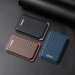 Custodia portacarte triangolare in similpelle PU con magneti