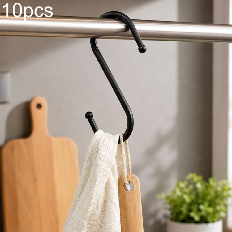 10 ganci portaoggetti a S in ferro 8,8 cm