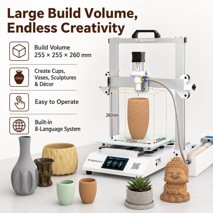 Stampante 3D in ceramica TRONXY MOORE 2 Pro, Standard 0.5L, Standard 1L