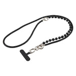 Cordino per cellulare con strass e perle regolabile