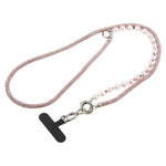Cordino per cellulare con strass e perle regolabile