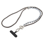 Cordino per cellulare con strass e perle regolabile