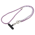 Cordino per cellulare con strass e perle regolabile