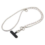 Cordino per cellulare con strass e perle regolabile