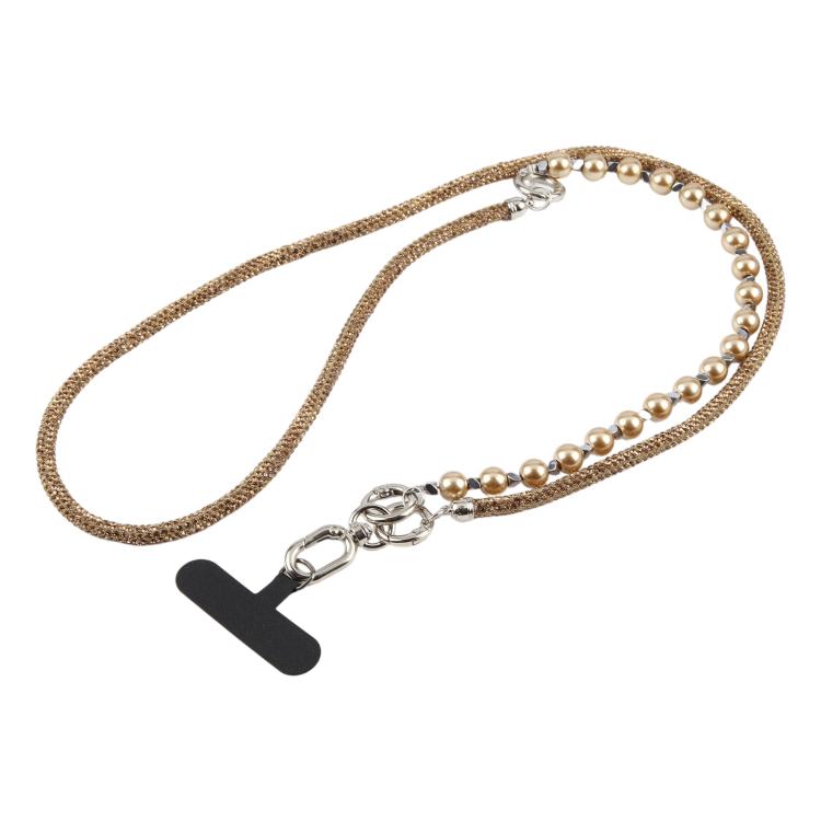 Cordino per cellulare con strass e perle regolabile