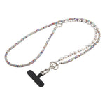 Cordino per cellulare con strass e perle regolabile