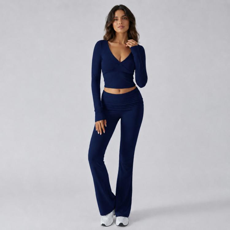 Completo sportivo donna maniche lunghe tinta unita
