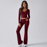 Completo sportivo donna maniche lunghe tinta unita