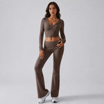 Completo sportivo donna maniche lunghe tinta unita