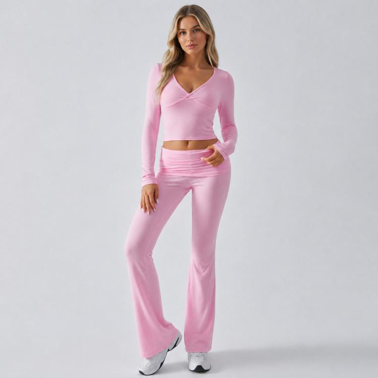 Completo sportivo donna maniche lunghe tinta unita
