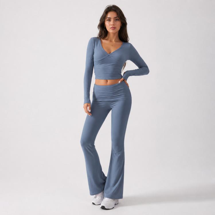 Completo sportivo donna maniche lunghe tinta unita