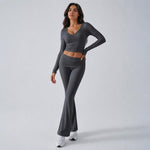 Completo sportivo donna maniche lunghe tinta unita
