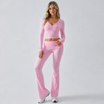 Completo sportivo donna maniche lunghe tinta unita